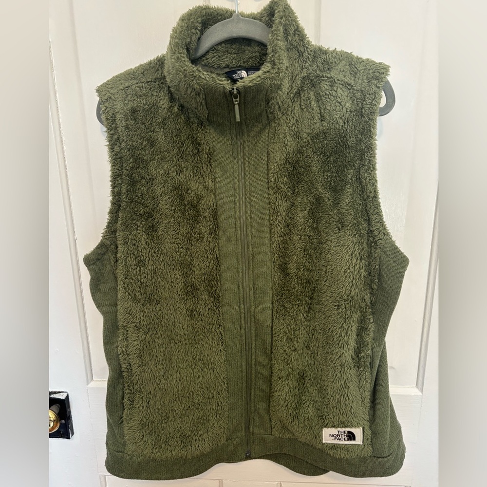 The North Face Olive Fleece Vest
